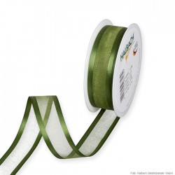 Ilupael satiinservaga, tume roheline, laius 10-25-40mm/ pikkus 25m/rullis (moss green-30)